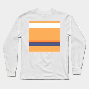 A fantastic jumble of Purple Navy, White, Sandy, Pale Orange and Orangeish stripes. Long Sleeve T-Shirt